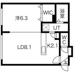 コラージュ琴似【2階】の間取り