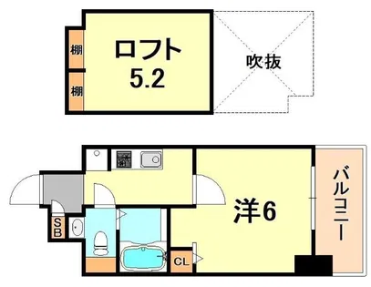 エステムコート神戸・県庁前4グランディオ【3階】の間取り