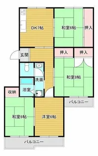 大阪府堺市南区赤坂台6丁【マンション】の間取り