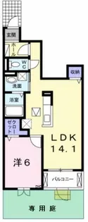 ピュア ウエスト【1階】の間取り