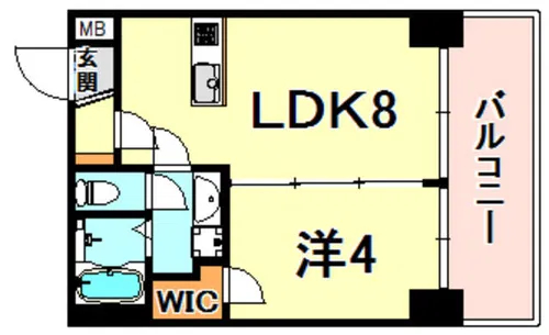 ブエナビスタ神戸イースト【4階】の間取り