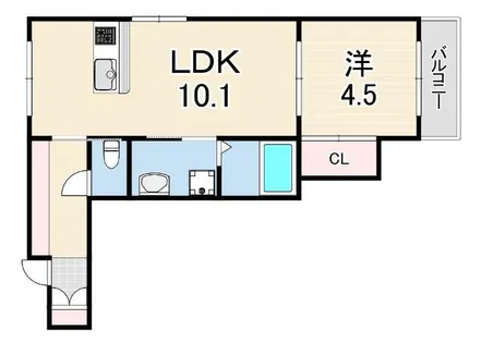 T-SQUARE摂津本山【2階】の間取り
