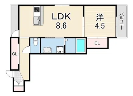 T-SQUARE摂津本山【3階】の間取り