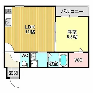 フジパレス住吉遠里小野Ⅲ番館【1階】の間取り