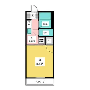 コートあけぼの【202号室】の間取り