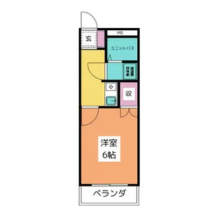 グリーンアベニュー山手【4階】の間取り