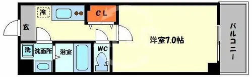 ステイブルコート弁天町【1階】の間取り