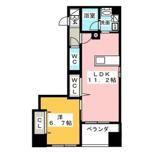 ルーエ錦【6階】の間取り