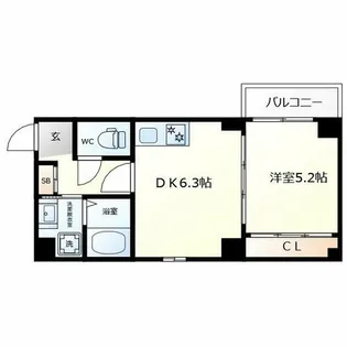 GARDENIA天王寺南【4階】の間取り