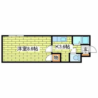 サクシーズ北野【305号室】の間取り