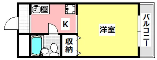 ロイヤルミサワ【4階】の間取り