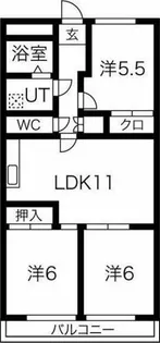プレザント白金【3階】の間取り