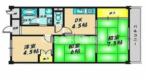 モン・レーヴ大野【6階】の間取り