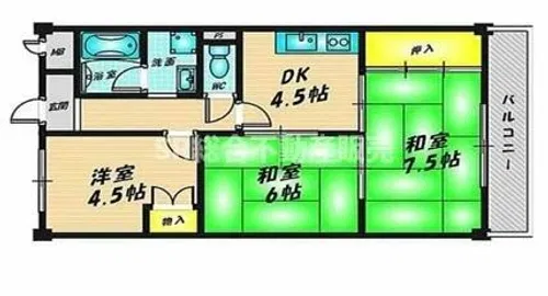 モン・レーヴ大野【6階】の間取り