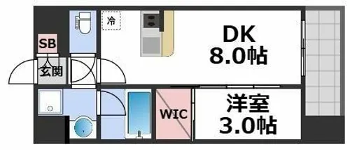 エスリードレジデンス玉造ザ・イースト【11階】の間取り