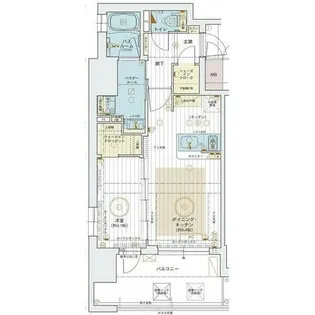 エステムコート新神戸Ⅱ駅前山手【9階】の間取り