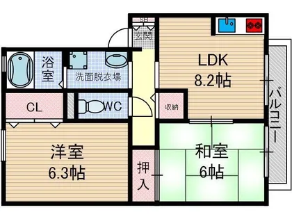 グランメール【2階】の間取り