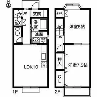 Blue Berry House【102号室】の間取り