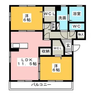 リヴァーレ【1階】の間取り