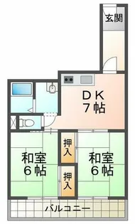 歌敷山ダイヤハイツ【5階】の間取り