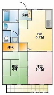 エクセルコート小鷹野【1階】の間取り