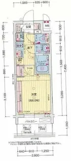 プレサンス京橋GREEN YARDレアルテ【2階】の間取り