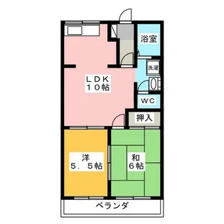 リバーサイド五明 B【2階】の間取り