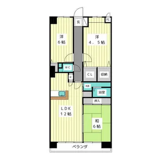 ラピスラズリ梅森坂【6階】の間取り