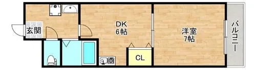 パーク巽東Ⅰ【3階】の間取り