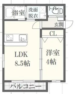 ボヌール亀山駅前【1階】の間取り