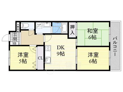 シャトー・レイクルイーズ【9階】の間取り