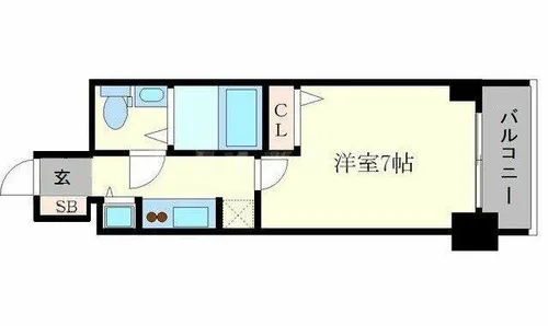 S-RESIDENCE難波Briller【10階】の間取り