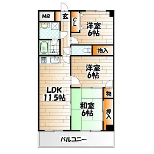 ギャラン中井【5階】の間取り