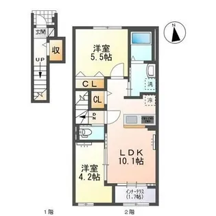 ティーノ フェリーチェ33【2階】の間取り