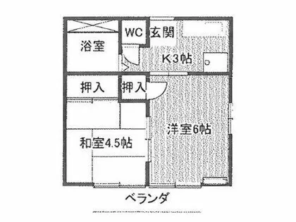 シャトレ城南B【102号室】の間取り