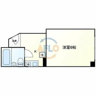 OLA COURT西田辺【5階】の間取り