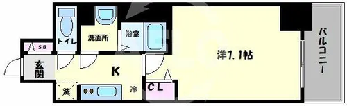 プリムール新深江【4階】の間取り