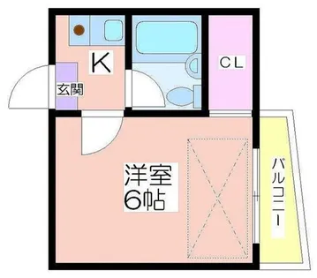 リヴァー住之江B棟【101号室】の間取り