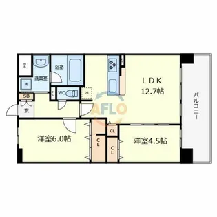アトリエール堺寺地町【1階】の間取り
