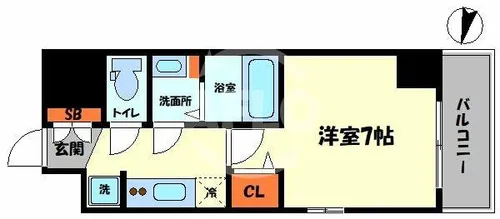 CITY LUX NAMBA SOUTH【11階】の間取り