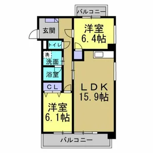 第七サワータウン【201号室】の間取り