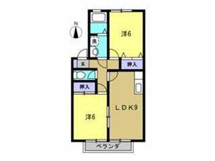 ハイライズ石川【202号室】の間取り
