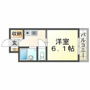 クレアール立花【3階】の間取り