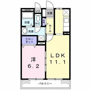 アミティエⅡ【2階】の間取り