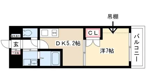 ヴァンクール鶴舞【13階】の間取り