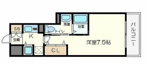 グランルージュ中之島南【2階】の間取り