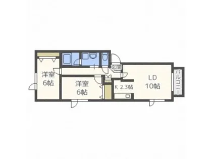 コスモティガー【201号室】の間取り