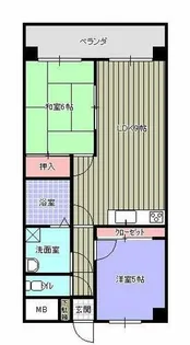 福岡県三潴郡大木町大字上木佐木【マンション】の間取り