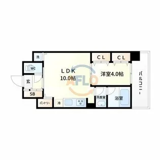 Mid Court 新大阪【4階】の間取り