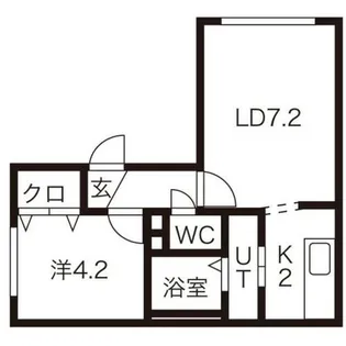 ソアーヴェ南平岸【401号室】の間取り